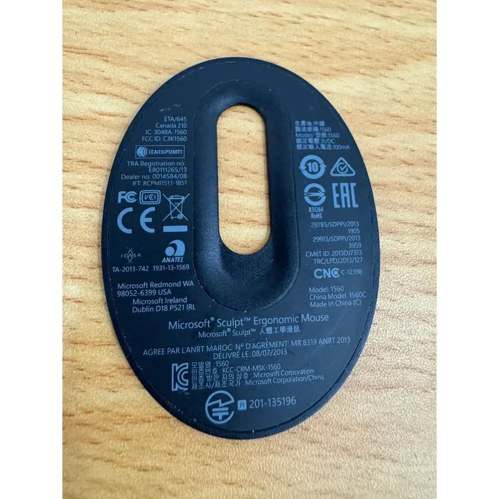 Microsoft Sculpt 1560 Ergonomic mouse wireless USB receiver